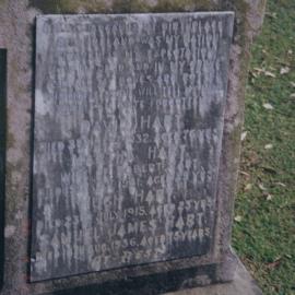 Graves of David Hart and family at Lawnton Cemetery, 1998