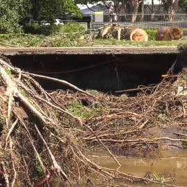 February 2022 Floods - Pirate Park, Scarborough - erosion