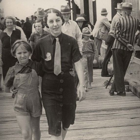 Walking on the jetty