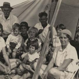 Family group camping