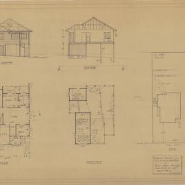 Building and Site Plan for C. L. & M. C. Carter - James Street Redcliffe - Original