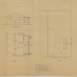 Building and Site Plan for Mrs L. Landry - Corner Dunbar Street & Leonard Street Woody Point (Sic) Margate - Original