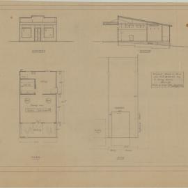 Building and Site Plan for Butcher's Shop for T. J. Burnes - Oxley Avenue Redcliffe - Original