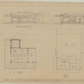 Building and Site Plan for Shop for Express Building Company Pty Ltd - Corner Oxley Avenue & Chatham Street Margate - Original