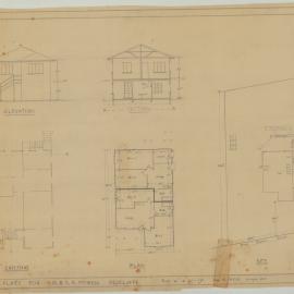 Building and Site Plan for Flats for V. G. & S. A. Powell - Prince Edward Parade Redcliffe - Original