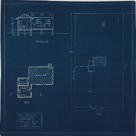 Building and Site Plan for V. A. Frost - Corner Chatham Street and Dover Road Margate - Blueprint