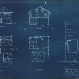 Building and Site Plan for C. L. & M. C. Carter - James Street Redcliffe - Blueprint