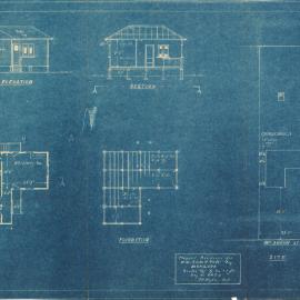 Building and Site Plan for W. G. Compton - McAneny Street Margate - Blueprint