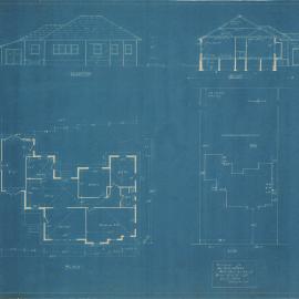 Building and Site Plan for Mrs E. E. Henry - Mein Street Scarborough - Blueprint