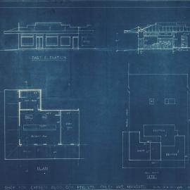 Building and Site Plan for Shop for Express Building Company Pty Ltd - Corner Oxley Avenue & Chatham Street Margate - Blueprint