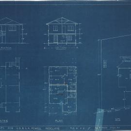 Building and Site Plan for Flats for V. G. & S. A. Powell - Prince Edward Parade Redcliffe - Blueprint