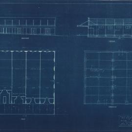 Building and Site Plan for Shops for Messrs G. T. & A. Cassimatis - Redcliffe Parade Redcliffe - Blueprint (Sheet 1 of 2)