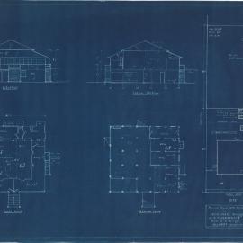Building and Site Plan for Endor Flats for O. T. Henderson - Corner Sutton Street & Violet Street Redcliffe - Blueprint