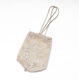 Irish crochet reticule purse