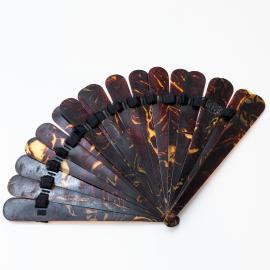 Brisé faux tortoiseshell folding fan