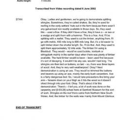 Stan CHAMBERS - Interviewed on 6 June 2002 - Transcript