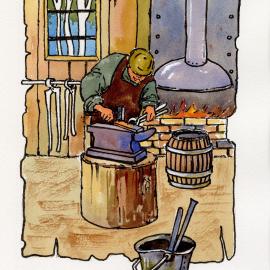 Redcliffe Convict Artwork - Blacksmith at Work