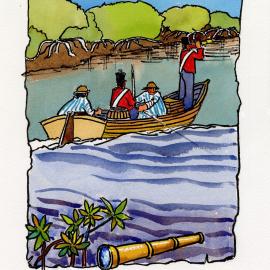 Redcliffe Convict Artwork - Exploring the River