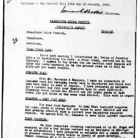 Caboolture Shire Council Minutes - 15 January 1943 - 17 December 1943