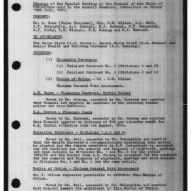 Caboolture Shire Council Minutes - 19 July 1974 - 11 October 1974