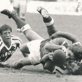 Rugby League game, try to David Green