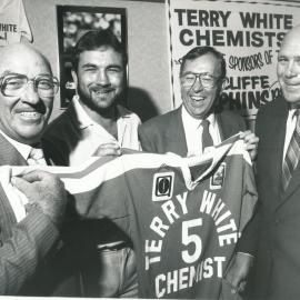 Terry White with sponsorship jersey