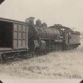 First Train into Petrie Mill - Pushing Wagon
