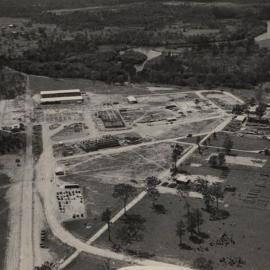 Aerial view of Petrie Mill under construction