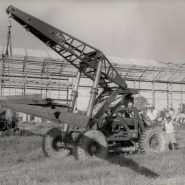 Bill Schwarz & Reg Jepheson with the Fowler Crane