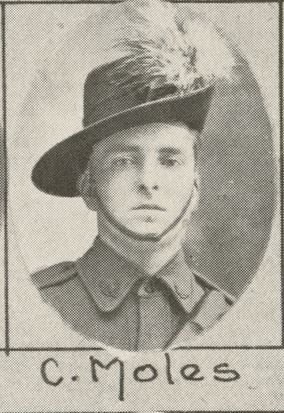 Charles Richard Moles, SN 5295, Service Record