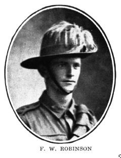 Frederick Walter Robinson, SN 1215, Service Record