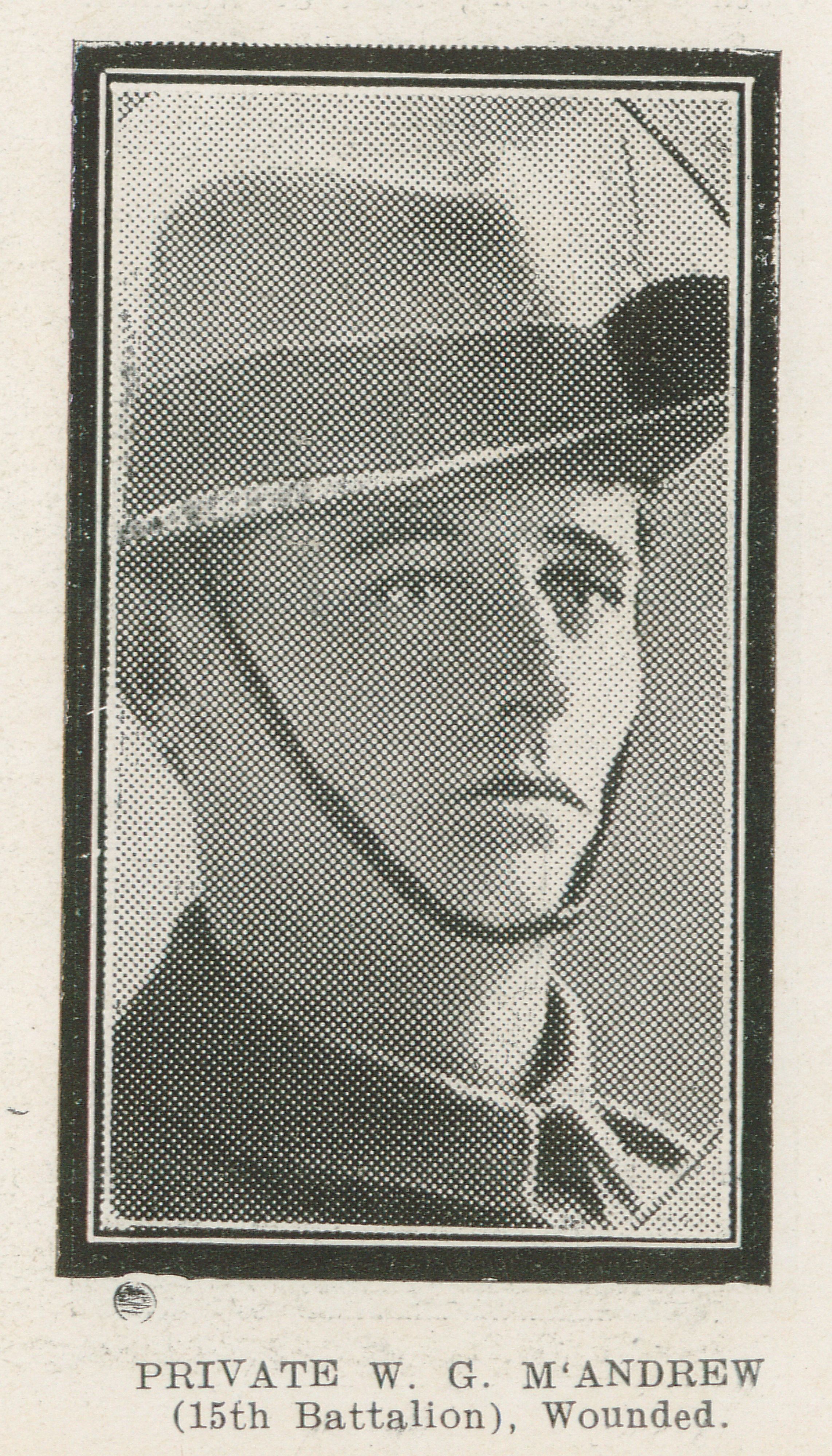 Walter George McAndrew, SN 1526, Service Record