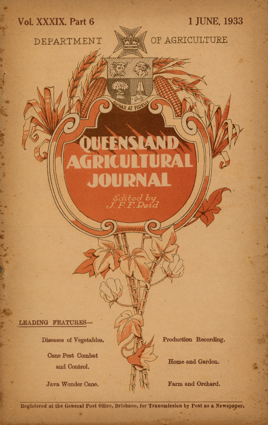 Queensland Agricultural Journal - June 1933 [Duplicate copy]