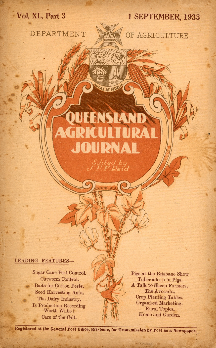Queensland Agricultural Journal - September 1933 [Duplicate copy]