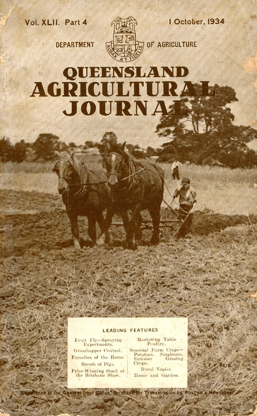 Queensland Agricultural Journal - October 1934 [Duplicate copy]