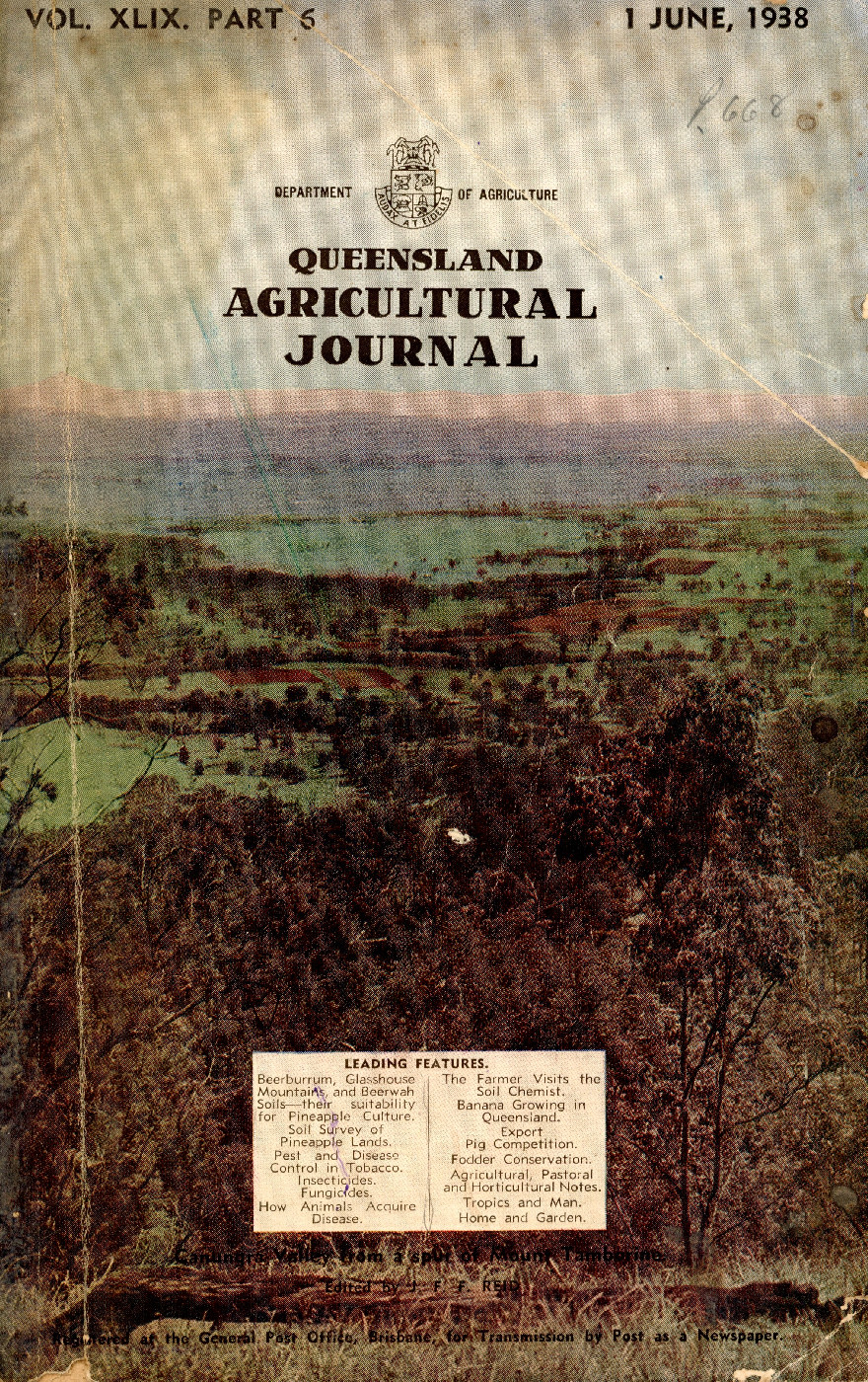 Queensland Agricultural Journal - June 1938 [Duplicate copy]